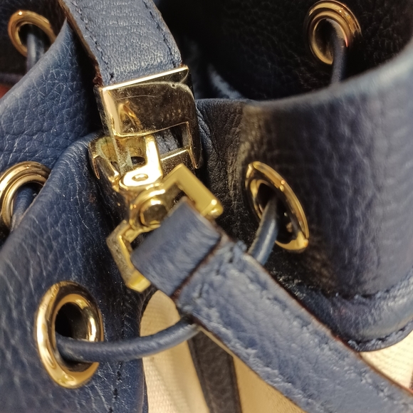 KATE SPADE Oliver Street Canvas Jacey Drawstring Bucket Crossbody Shoulder Bag - Picture 5 of 12